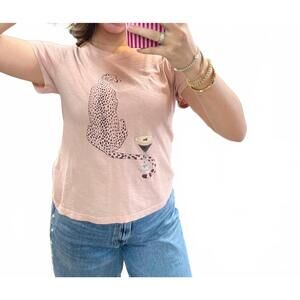 NEW ALL OF US leopard babe tee in rose